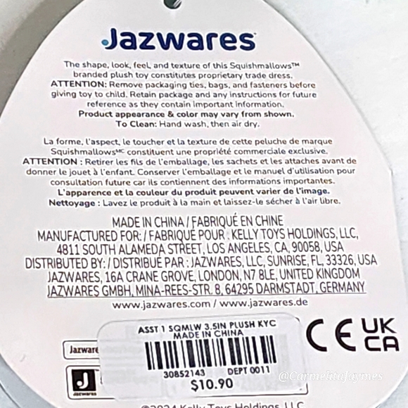 TOVE 🦋 Mint Green Moth Man w Flower Crown Clip Original Squishmallow ☆》NWT《☆ - Picture 7 of 7